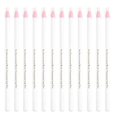 Image of 12pcs/pack Tailor Pencil Fabric Invisible Erasable Pen Sewing Marking for Dressmaker Craft and Tracing Tools