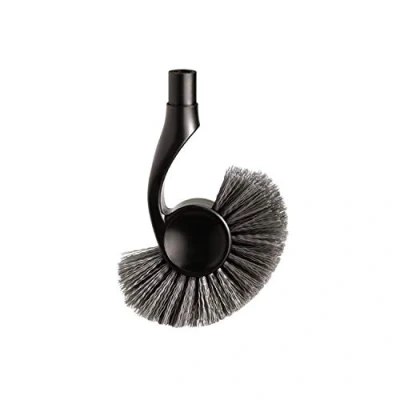 Image of simplehuman BT1095 Replacement Toilet Brush Head, Easy Screw On, Stiff Outer Bristles, Black Plastic
