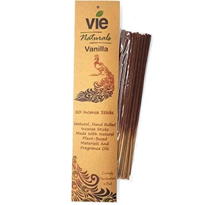 Image of VIE Naturals Hand Rolled Incense, Pack of 20 Sticks, Vanilla