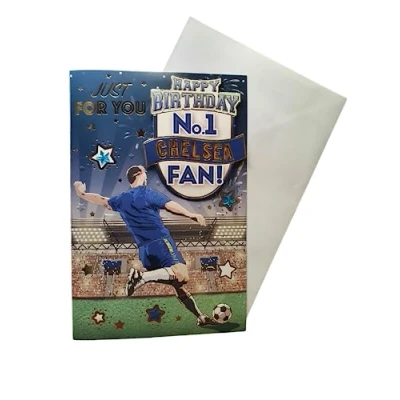Image of &quot;Express Yourself&quot; Birthday Card for No.1 Chelsea Fan Includes Envelope Football