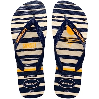 Image of Havaianas Top Nautical Beige/Navy, 4.5/5