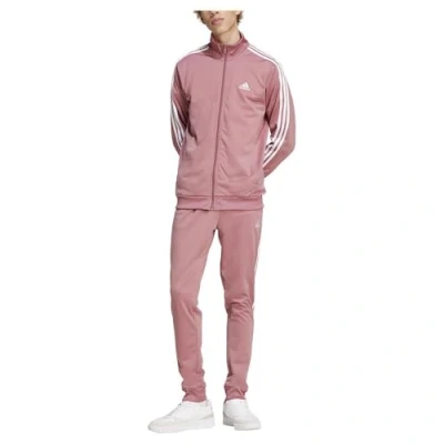 Image of adidas Men&#039;s Basic 3 Stripes Tricot Track Suit, preloved crimson, S