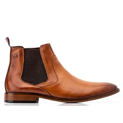 Image of Base London SCOUT WASHED TAN Men&#039;s Chelsea Boots UK 8