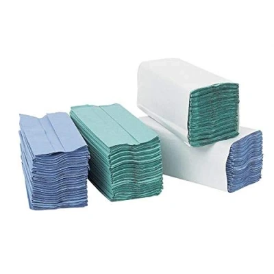 Image of 5 Star 230 x 305 mm 1 Ply C Fold Hand Towel, Blue