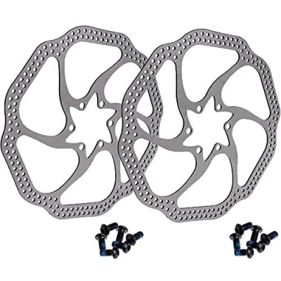 Image of BESNIN Bike Rotor 2 pcs Brake Rotors 180mm with 12 Bolts Bicycle Disc Mountain for Cycling Stainless Steel