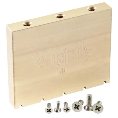 Image of Musiclily Ultra 40mm Brass Tremolo Block for Electric Guitar Gotoh GE1996T Floyd Rose Locking Bridge
