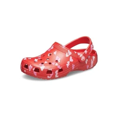 Image of Crocs Classic VDay Clog T girls&#039;s Children&#039;s Clogs (Shoes) in Red