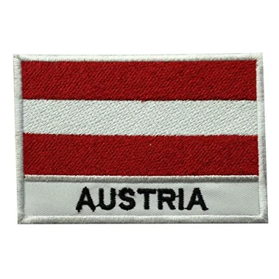 Image of Austria National Flag Iron On Patch Sew Embroidered Patch/Badge for Clothes