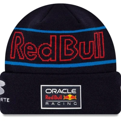 Image of New Era Red Bull Racing Formula One Team, Official F1 Merchandise, Knitted Cuff Beanie Hat, Adults, Unisex, Sergio Perez