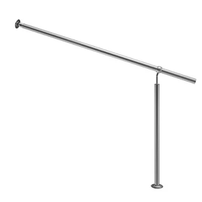 Image of Monzana Stainless Steel Entrance Railing 150 cm Indoor Outdoor Mounting Handrail Wall Stair