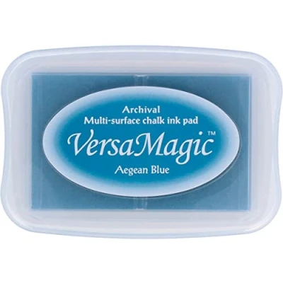 Image of Tsukineko Versamagic Chalk Finish Ink Pad Aegean Blue