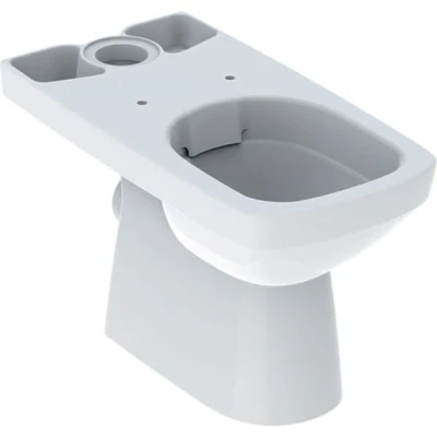 Image of Geberit Selnova Square floor standing WC for close coupled exposed cistern, washdown, horizontal outlet, semi shrouded, Rimfree: T=68cm 501 563 01 7 5