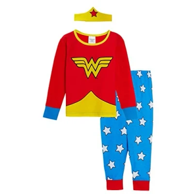 Image of DC Comics Girls Novelty Wonder Woman Dress Up Pyjamas 9 10 Years Red