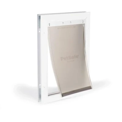 Image of PetSafe, Aluminium Pet Door, Solid Design, Easy Install, Staywell, For Pets Up To 18 kg,White,Medium