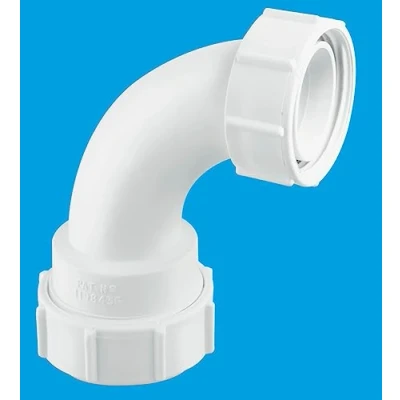 Image of McAlpine 1¼&quot; 90 Multifit Bend x BSP coupling nut S5M