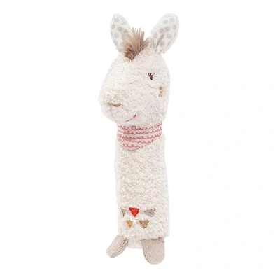 Image of FEHN 058161 Lama Rattle, Squeaky, Feel, Play with Cuddly Soft Fabric Animal A faithful companion for babies and toddlers from 0+ months