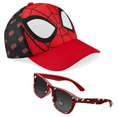 Image of Marvel Baseball Cap for Boys Breathable Hat Summer Accessories One Size Adjustable Strap Spiderman Avengers Gifts (Red/Black)