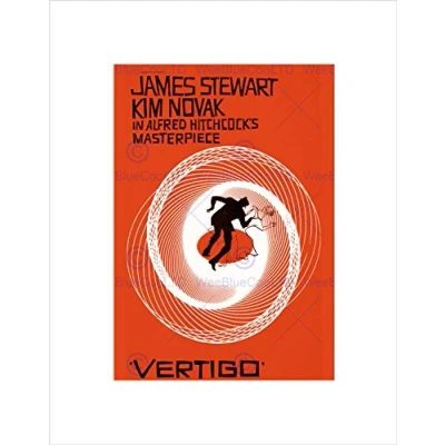 Image of Wee Blue Coo Advert Movie Film Stewart Hitchcock Vertigo Wall Art Print
