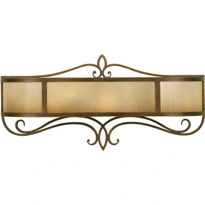 Image of Justine 2 Light Indoor Wall Bronze with Oak Glass, E14