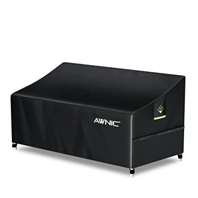 Image of AWNIC Garden Furniture Covers Waterproof Outdoor Rattan Sofa Cover for Outside 160x85x61/71cm Black/Green