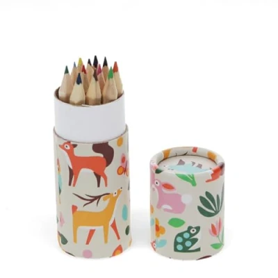 Image of Rex London Tube of Colouring Pencils Woodland