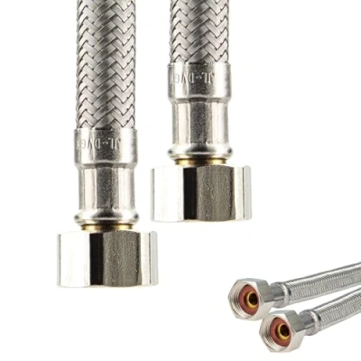 Image of tecuro Sanitary Connection Hose Extension 3/8 inch (9.53 mm) Union nut x Length 300 mm.