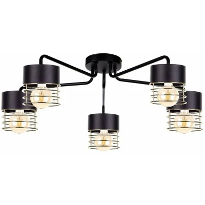 Image of Royal Multi Arm Semi Flush Ceiling Light Gold, 70cm, 5x E27