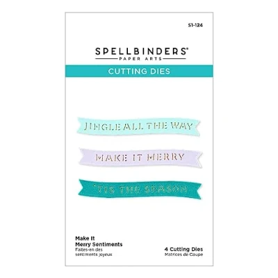 Image of Spellbinders Make It Merry Sentiments Etched Dies from The Collection