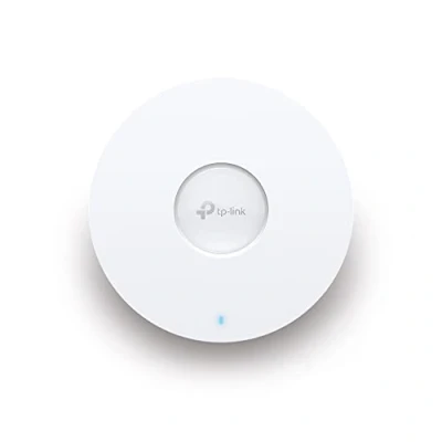 Image of TP Link AX3000 Ceiling Mount Wi Fi 6 Access Point, Wireless, 160 MHz, 2.5Gbps Ethernet Port, Cloud Management, Omada Mesh Technology, Seamless AI Roaming, PoE+ Powered, WPA3 Security (EAP653 UR)