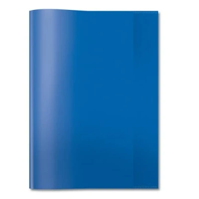 Image of HERMA Clear Exercise Book Cover A4, Made of wipeable and Sturdy Plastic, Slip on Jackets for School, Blue 7493