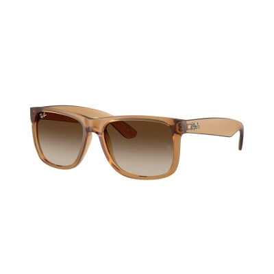 Image of Ray Ban Man RB4165 JUSTIN 681413 Sunglasses Nylon Brown Squared Normal Shaded