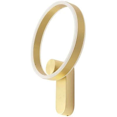 Image of Lucande LED wall lamp Yekta, direct, brass coloured, 18W