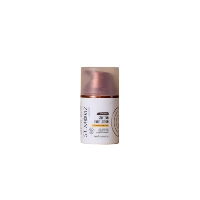 Image of St Moriz Advanced Ultra Dark Colour Correcting Self Tan Face Lotion With Hyaluronic Acid &amp; Vitamin B5 Honey Undertones Add Warmth to Deep Skin Wear Alone Under Makeup 50ml