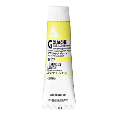 Image of Holbein Acryla Gouache Luminous Lemon (C) 20ml