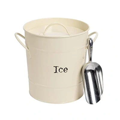 Image of Cream Vintage Ice Bucket with Scoop By Harbour Housewares
