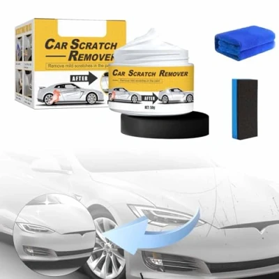 Image of T 221A Polishing Compound &amp; Scratch Remover with Sponge, Car for Deep Scratches, Auto Rubbing Remover, Paint (1set)