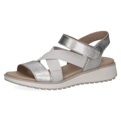 Image of CAPRICE Women&#039;s 9 28704 44 Sandals, Silver Metal, 3.5 UK