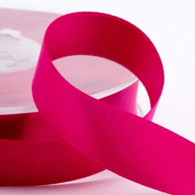 Image of Italian Options Satin Ribbon, 25mm Wide x 25 Metre Roll, Cerise