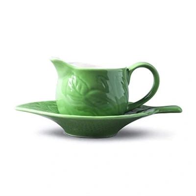 Image of W.M.Bartleet &amp; Sons Mint Sauce Boat with Saucer Green 177ml