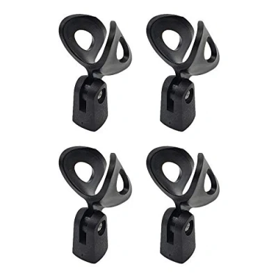 Image of 4x Thor MH0004 Plastic Microphone Holder Clips for Mic Stand 30mm