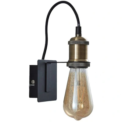 Image of Lindby wall light Aurella, height 16 cm, antique brass, metal