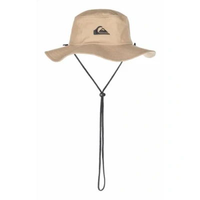Image of Quiksilver Men&#039;s Bushmaster Protection Floppy Visor Bucket Sun Hat, Khaki, S M UK