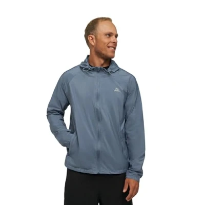 Image of DANISH ENDURANCE Windbreaker Jacket, Packaway Running Jacket Mens, Lightweight Windcheater Jackets for Men, with Hood, Sea Blue, XXL