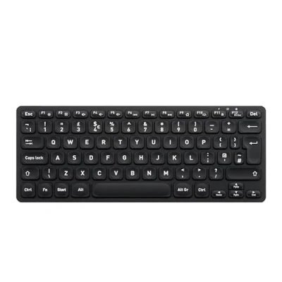 Image of Perixx PERIBOARD 732B Wireless 2.4 GHz Backlit Mini Keyboard, X Type Scissor Keys, White Backlit, UK QWERTY, Black