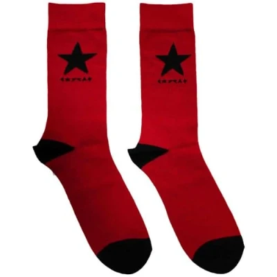 Image of David Bowie Blackstar Logo Ankle Socks UK Size 6 11, Red, 11
