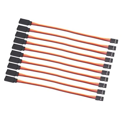 Image of OliRC 10pcs 15cm 3 pin Male to Female Cable Remote Control Servo Extension Lead 22awg 60cores Wire (C62 10)