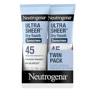 Image of Neutrogena Ultra Sheer Sunscreen SPF 45 Twin Pack, 6 oz. by
