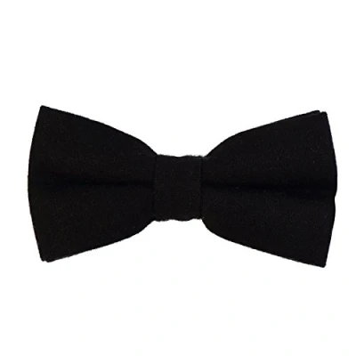Image of DonDon Men’s cotton bow tie 4.72 x 2.36 12 6 cm already tied and completely adjustable black