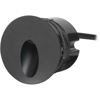 Image of Forlight Lighting Icon Round Led Outdoor Recessed Wall Lamp Black, Warm White 3000K, IP65