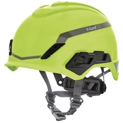 Image of V Gard H1 Non Vented Helmet Hi Vis Lime Green